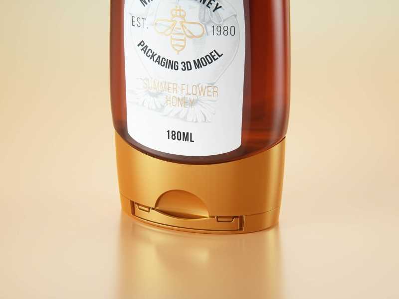 Flower Honey Plastic Pack 180ml-250g Packaging 3D model