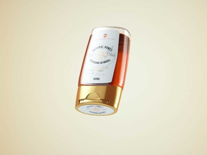 Flower Honey Plastic Pack 180ml-250g Packaging 3D model