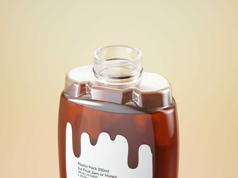 Flower Honey Plastic Pack 350g Packaging 3D model