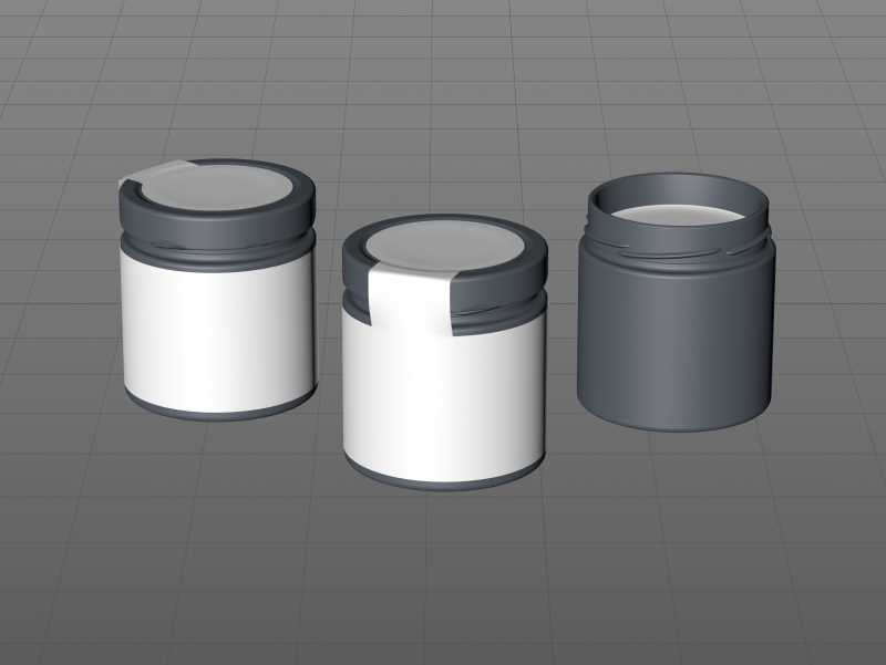 Wild Flower Honey Glass Jar 500g packaging 3d model