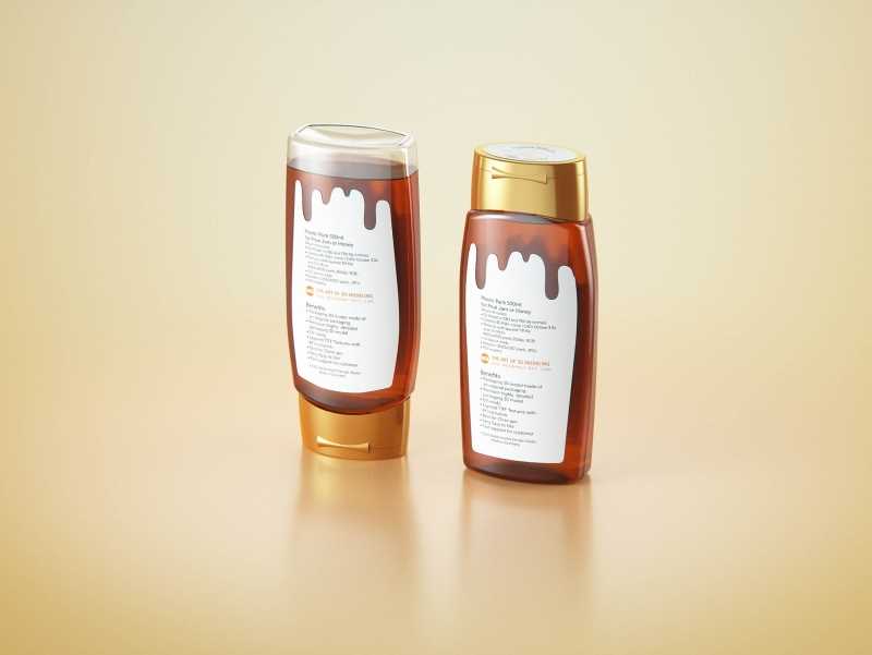 Flower Honey Plastic Pack 500g Packaging 3D model