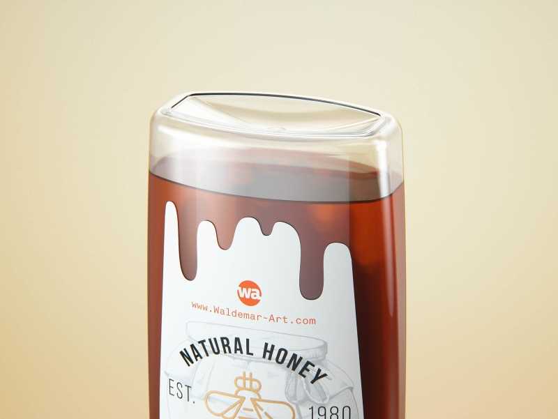 Flower Honey Plastic Pack 500g Packaging 3D model