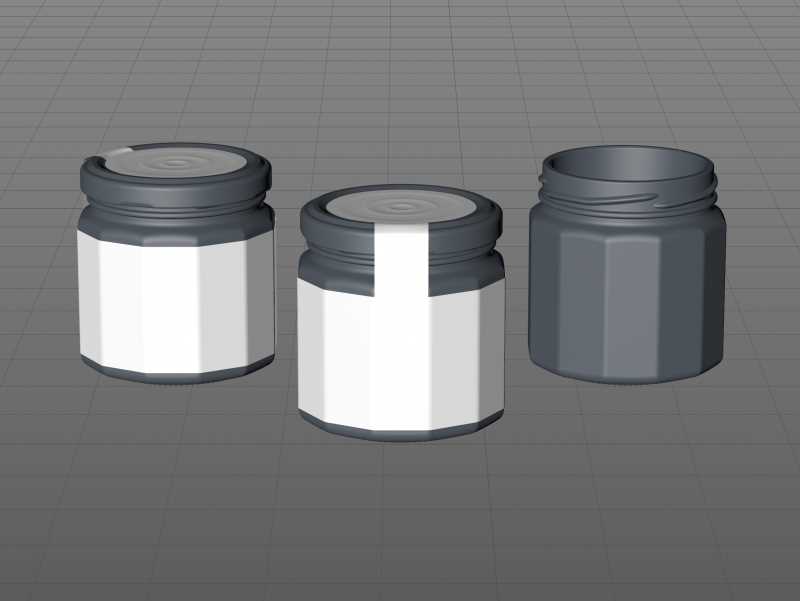 Flower Honey Edgy Glass Jar 120g packaging 3d model