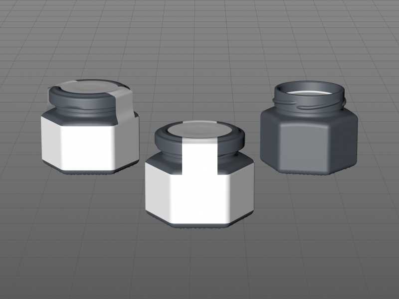 German Honey Glass Jar 125g packaging 3d model