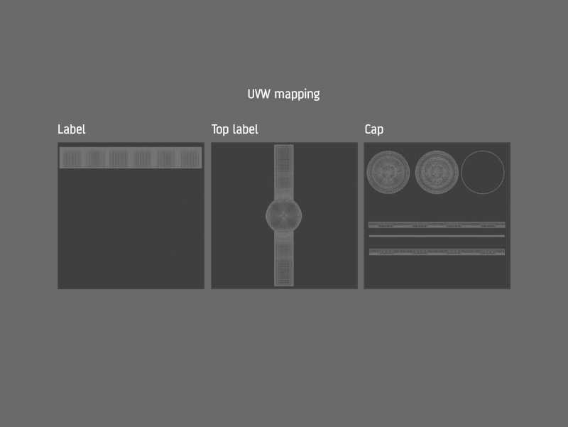 German Honey Glass Jar 125g packaging 3d model