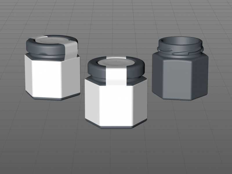 German Honey Glass Jar 50g packaging 3d model