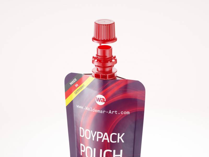 Doypack Spouted Pouch 50g (50ml) packaging 3d model with Standard Cap