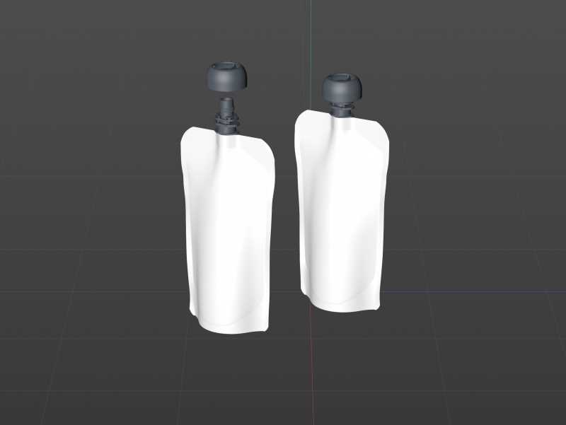 Gualapack Pouch 200g packaging 3d model with babyCap