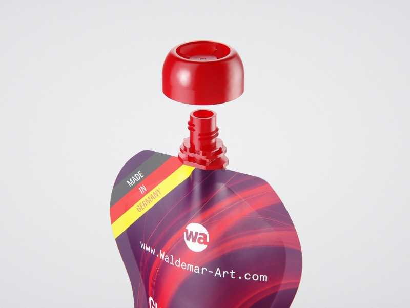 Gualapack Spouted Pouch 250ml packaging 3d model with babyCap