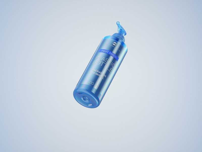 Hair Mask/Cream Plastic Bottle 400ml packaging 3d model