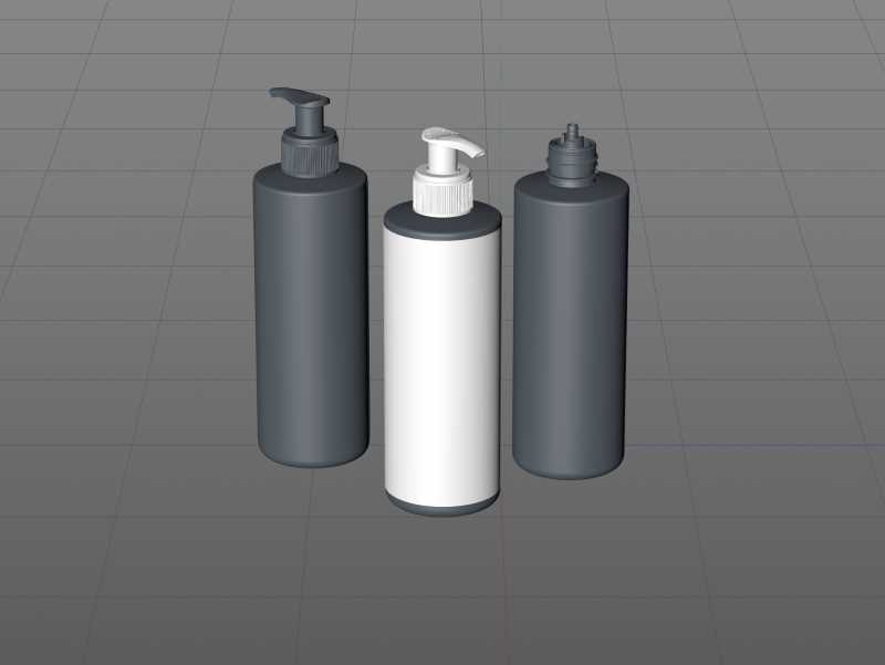 Hair Mask/Cream Plastic Bottle 400ml packaging 3d model