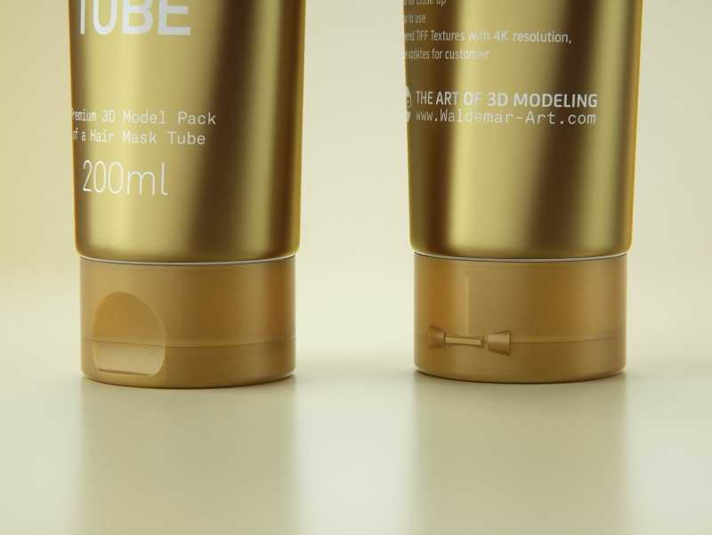 Hair Mask Plastic Tube 200ml packaging 3d model