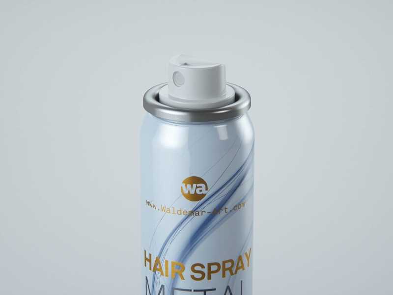 Hair Spray Metal Bottle 75ml packaging 3d model