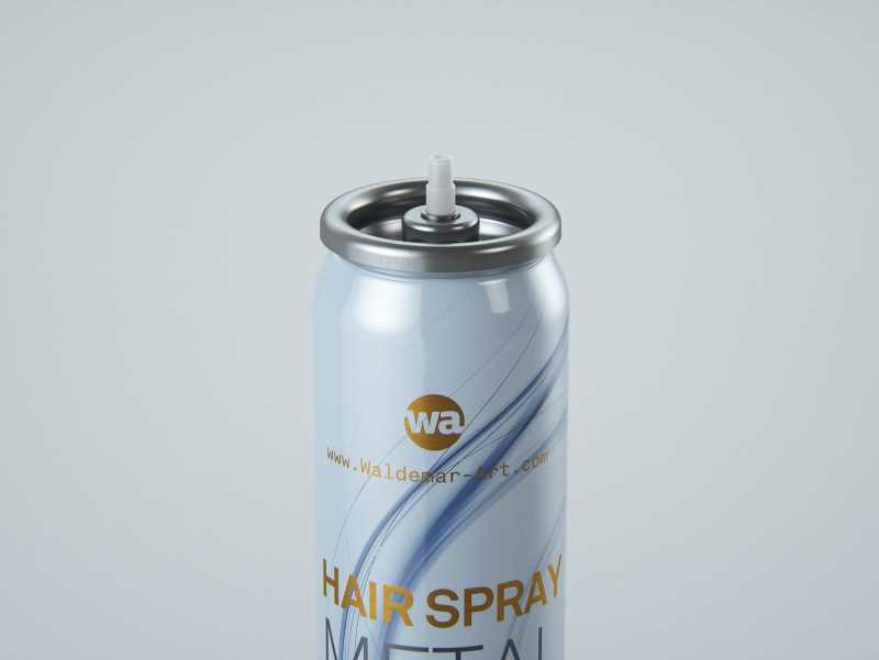 Hair Spray Metal Bottle 75ml packaging 3d model