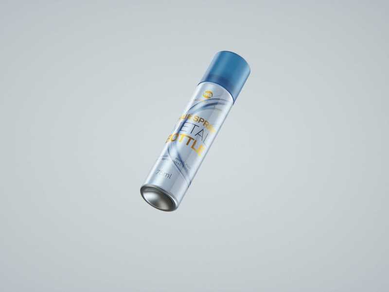 Hair Spray Metal Bottle 75ml packaging 3d model