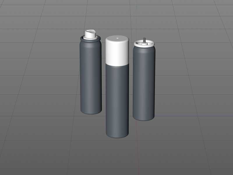 Hair Spray Metal Bottle 75ml packaging 3d model