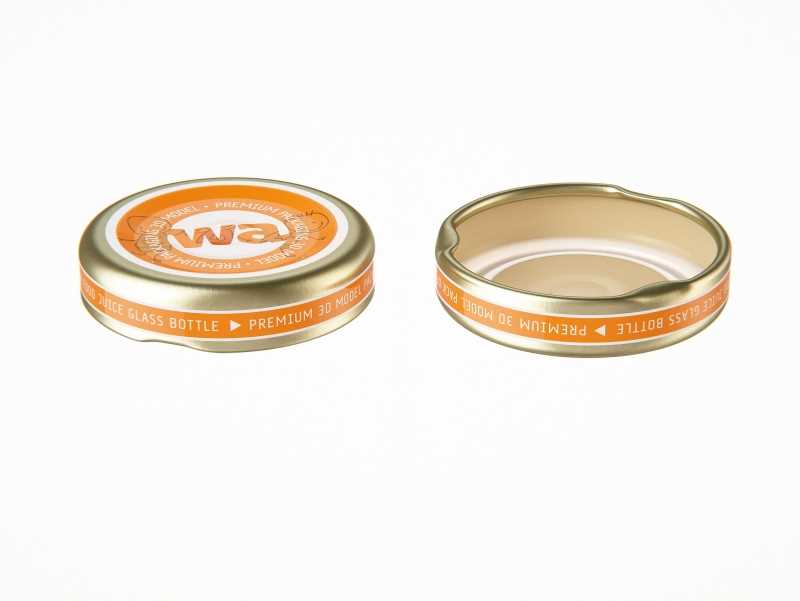 Packaging 3D model of Baby Food Juice Glass Bottle 330ml