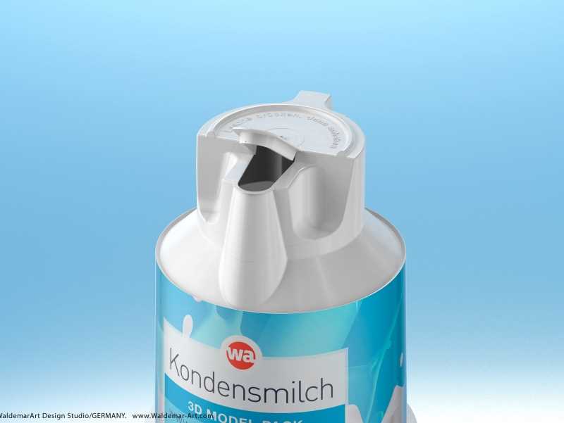 Coffee milk 200g packaging 3d model of the plastic package for Coffee Cream