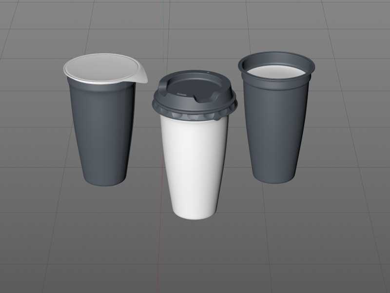 Latte Cappuccino Coffee Cup 250ml packaging 3D model