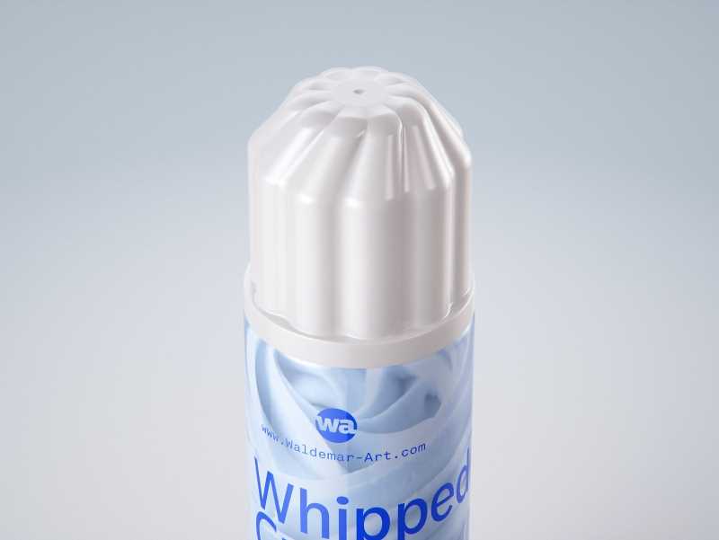 Light Whipped Cream Metal Bottle 250ml Packaging 3D model pak