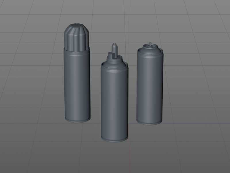 Light Whipped Cream Metal Bottle 250ml Packaging 3D model pak