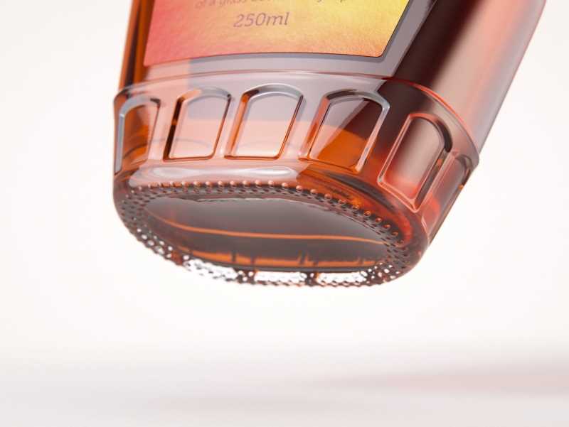 Maple Syrup Glass bottle 250ml 3D model pack (with a glass pattern)