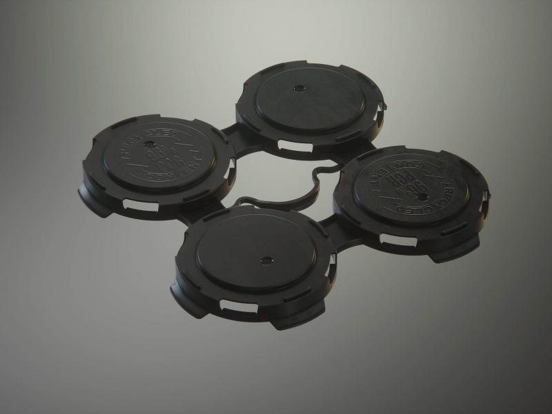 Rexam/Ball Metal Soda Can 350/355ml Premium packaging 3d model with PakTech handle