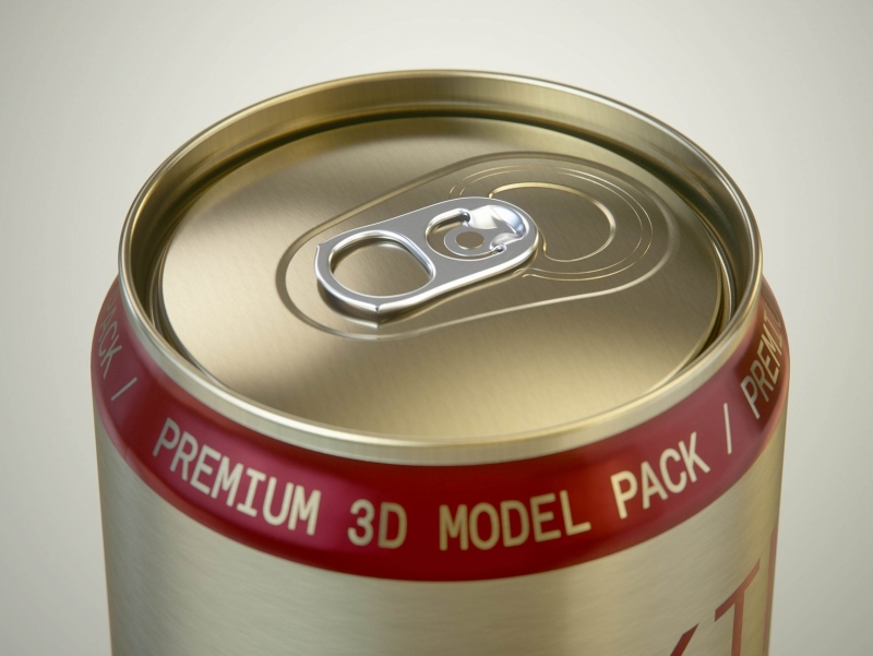 Rexam/Ball Aluminum KING Beer Can 1000ml premium packaging 3D model