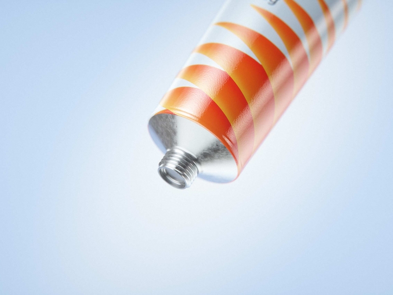 Metal Aluminum tube 200g packaging 3d model