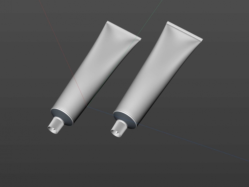 Metal Aluminum tube 200g packaging 3d model