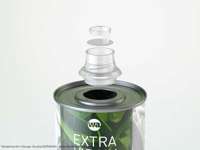 Olive oil metal bottle 250ml packaging 3d model