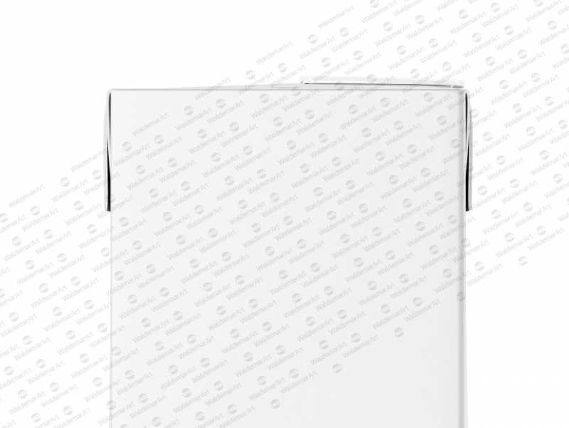 Tetra Pack Brick Mockup Aseptic 1000ml Slim with ReCap3 - Back view