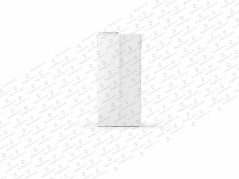 Tetra Pack Brick Mockup Aseptic 1000ml Slim with ReCap3 - Front view