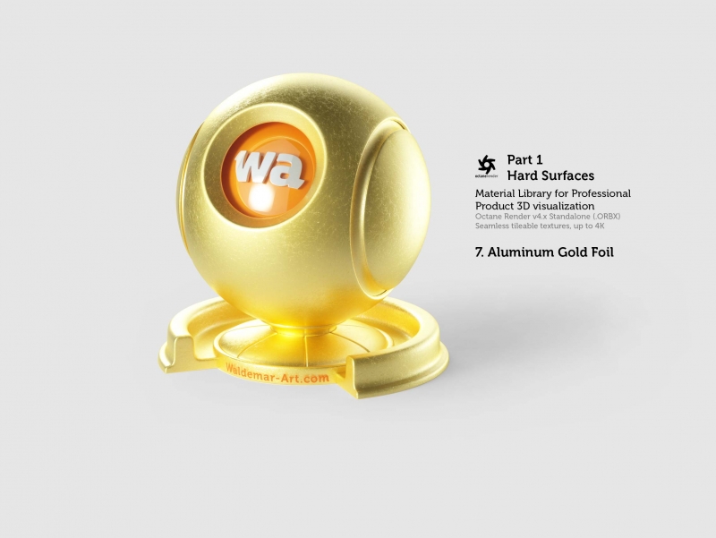 Octane 4+ Standalone Materials Pack 1 - Hard Surfaces [27 items] (Glass, Plastic, Metal, Paper, Cork, PET etc)