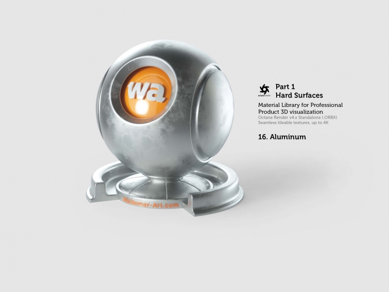 Octane 4+ Standalone Materials Pack 1 - Hard Surfaces [27 items] (Glass, Plastic, Metal, Paper, Cork, PET etc)