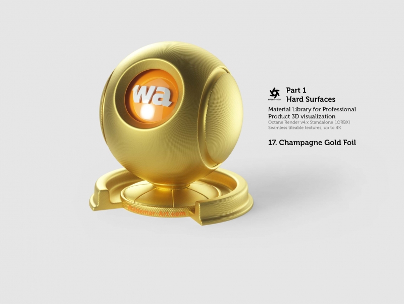 Octane 4+ Standalone Materials Pack 1 - Hard Surfaces [27 items] (Glass, Plastic, Metal, Paper, Cork, PET etc)