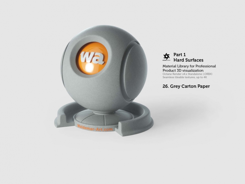 Octane 4+ Standalone Materials Pack 1 - Hard Surfaces [27 items] (Glass, Plastic, Metal, Paper, Cork, PET etc)