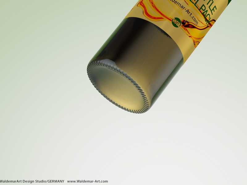 Olive Oil Glass Bottle 500ml packaging 3d model