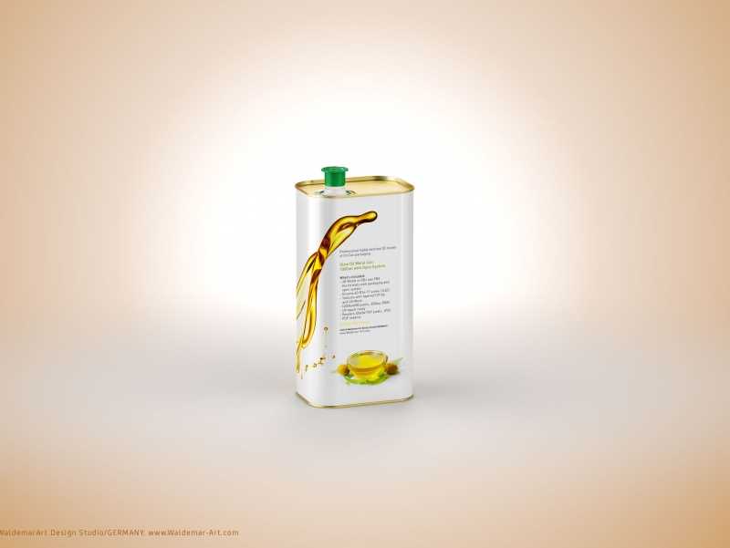Olive oil Metal Can 1000ml Packaging 3D model