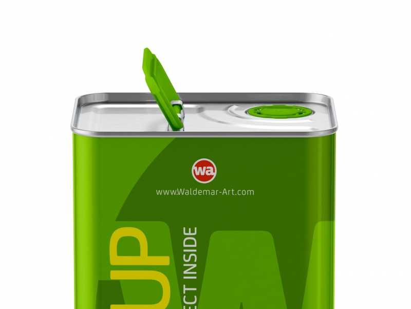 Olive Oil Metal Can 3Le Packaging Mockup Front View