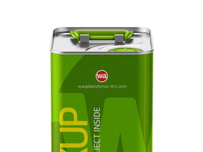 Packaging Mockup of an Olive Oil Metal Can 3Le Side View