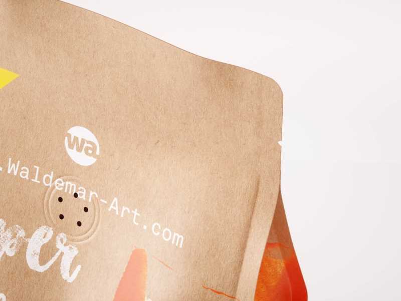 Paper Coffee Bag 500g with ZIP closure packaging 3D model