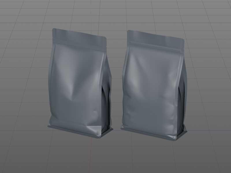 Paper Coffee Bag 500g with ZIP closure packaging 3D model