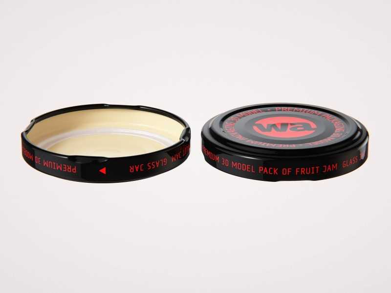 Pear Sauce Glass Jar 120g/90ml packaging 3d model