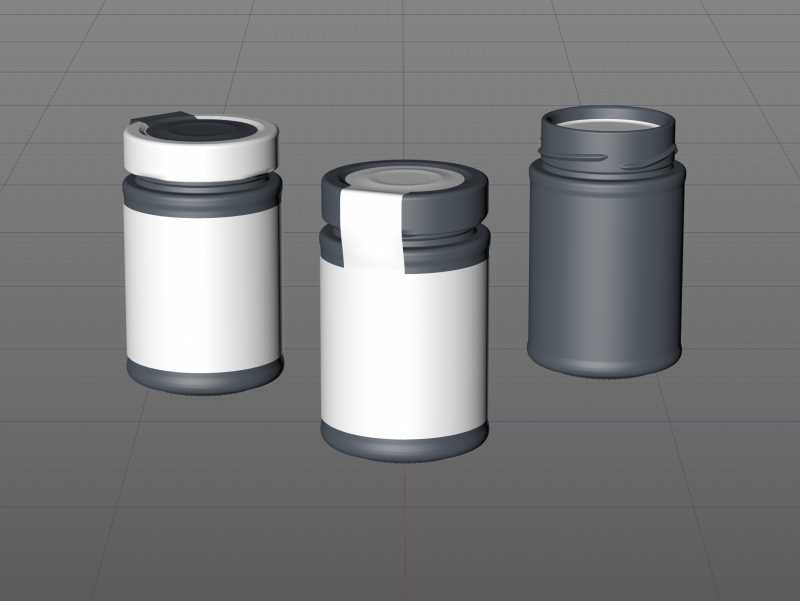 Pesto Rustico Glass Jar 200g packaging 3d model