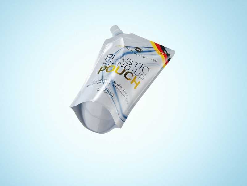 Plastic Stand-Up Pouch 500ml for hand wash packaging 3D model