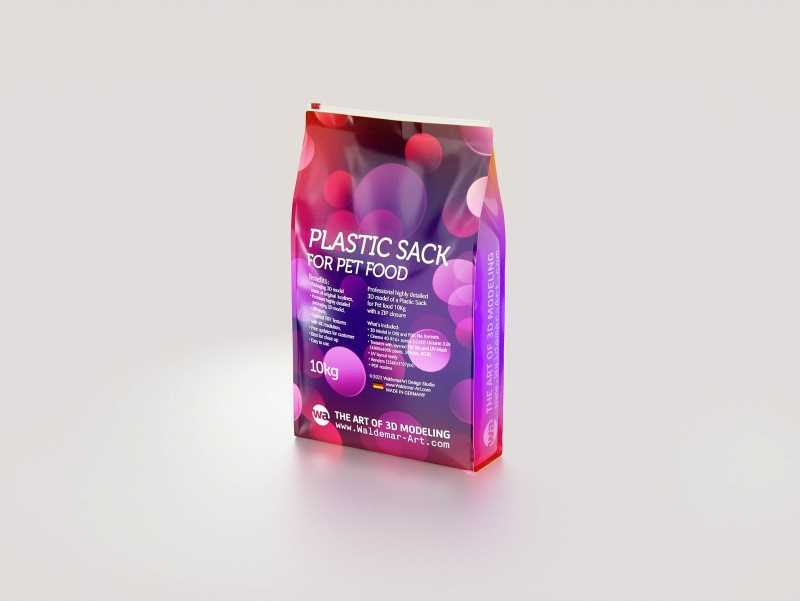 Plastic Sack for Pet Food 10Kg  packaging 3D model