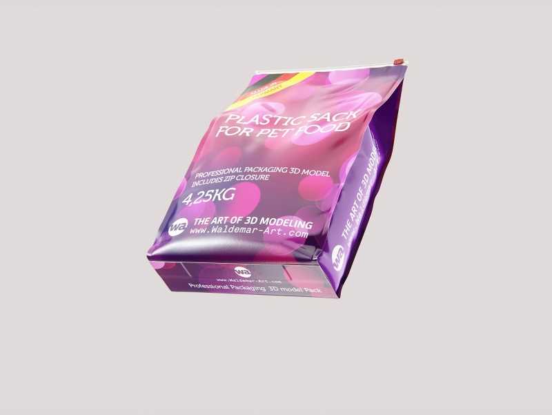 Plastic Sack for Pet Food 4,25Kg  packaging 3D model