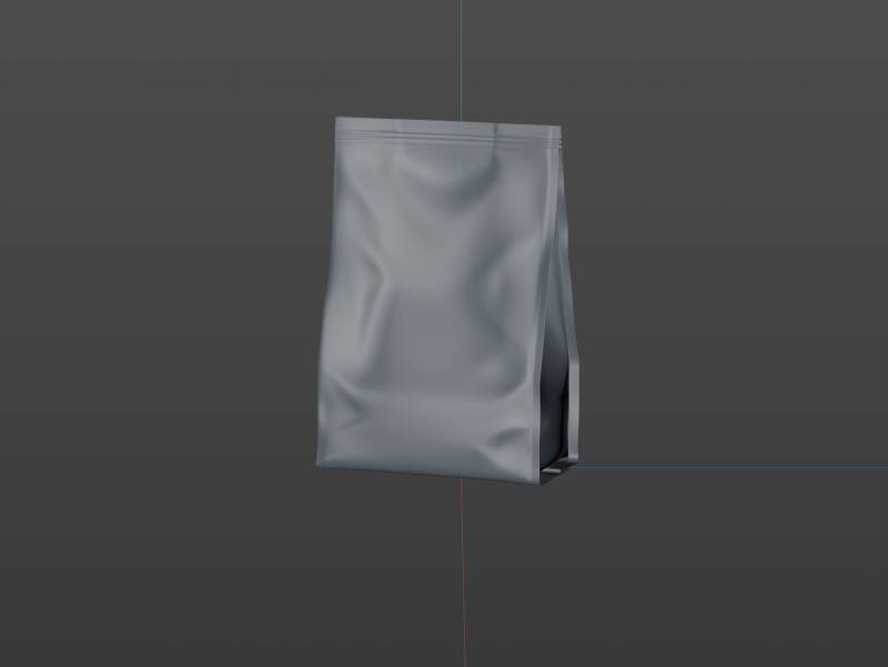300g plastic bag of pet food premium packaging 3d model