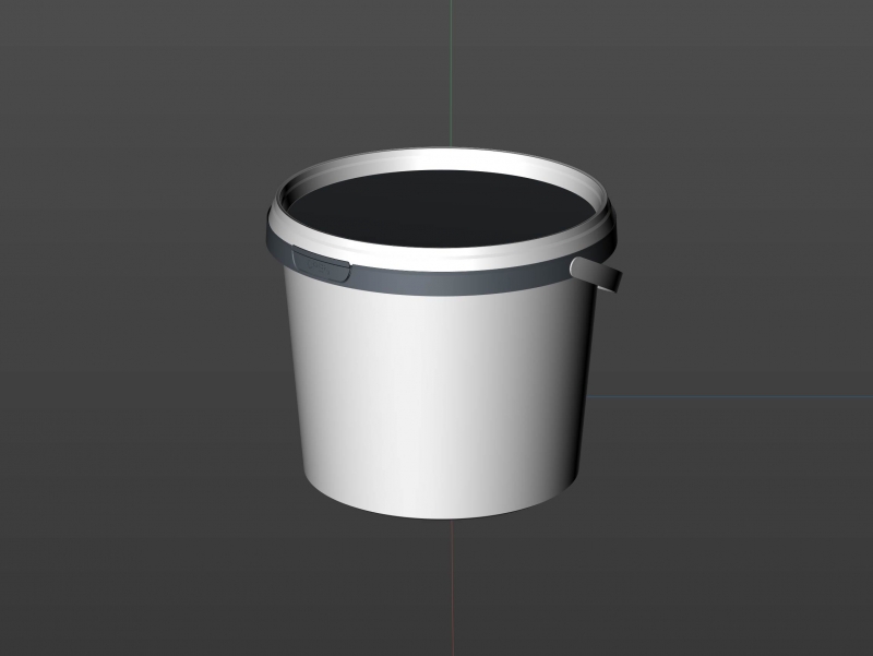 Plastic Bucket 1000g/1Kg premium packaging 3D model
